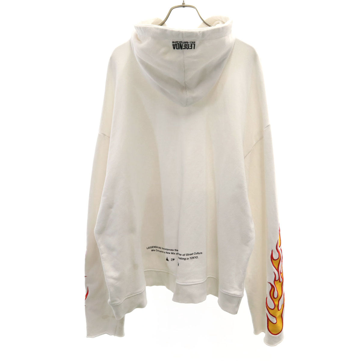 LEGENDA レジェンダ 長袖 スウェットパーカー F ホワイト メンズ