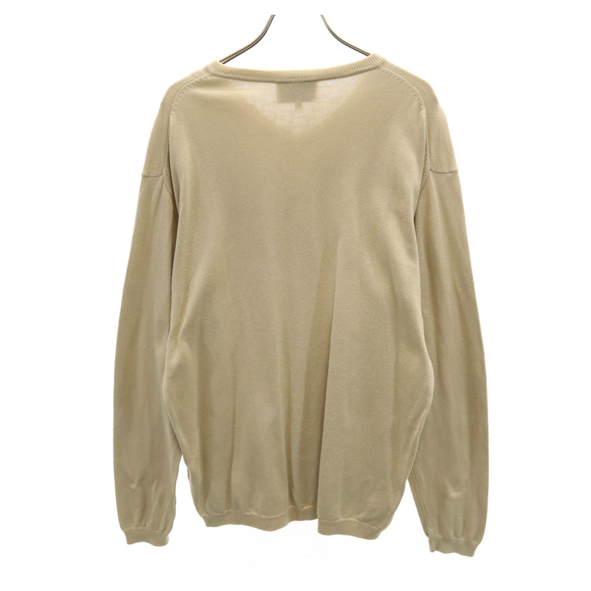 ARMANI JEANS アルマーニジーンズ 90s イタリア製 オールド 長袖 Vネック ニット M ベージュ メンズ