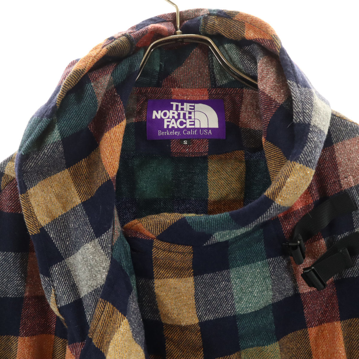 THE NORTH FACE ノースフェイス パープルレーベル チェック柄 ポンチョ S ネイビー NPW2075N アウトドア レディース