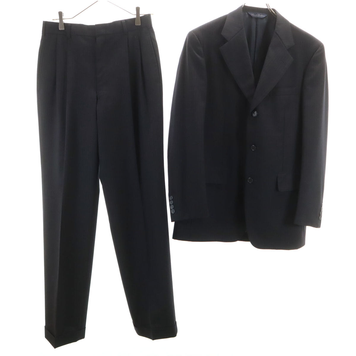 Brooks Brothers ブルックスブラザーズ スーツ 上下 セットアップ 36/W30 ブラック 衣装カバー付き メンズ