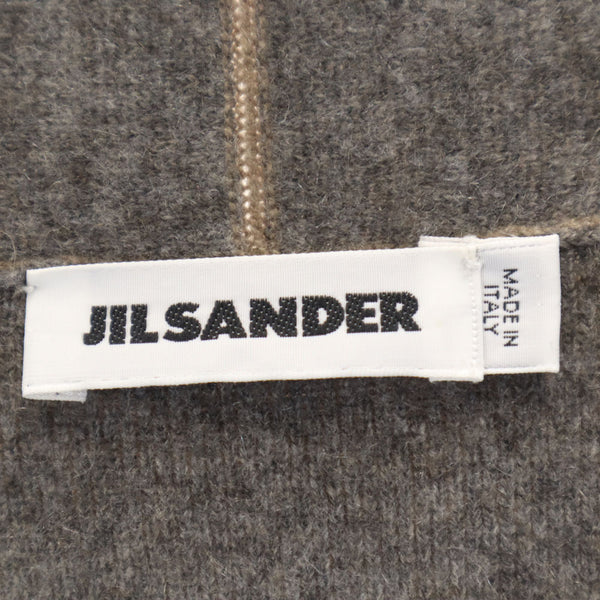 ジルサンダー イタリア製 ロング ニットベスト 36 グレージュ JIL SANDER レディース