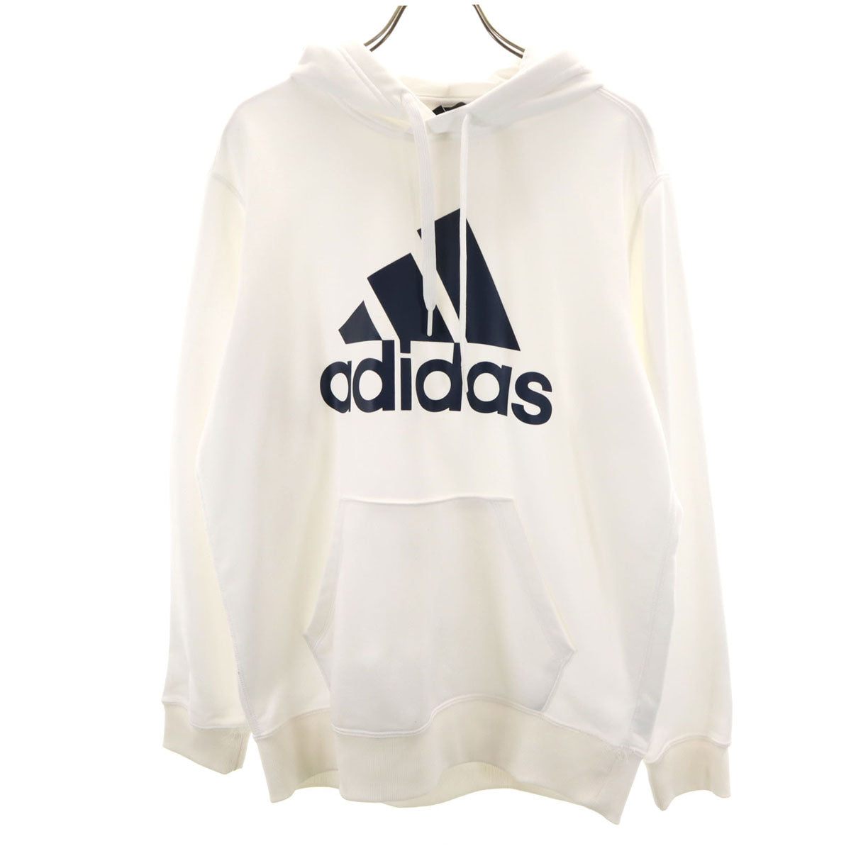 adidas アディダス 長袖 パーカー L 白 プルオーバー メンズ