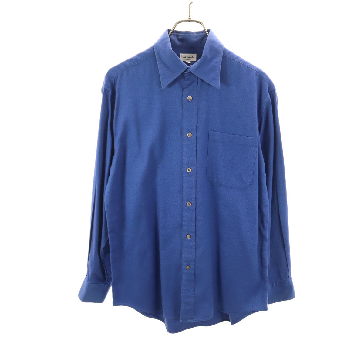 Paul Smith LONDON ポールスミスロンドン 日本製 長袖 コットンシャツ M ブルー メンズ