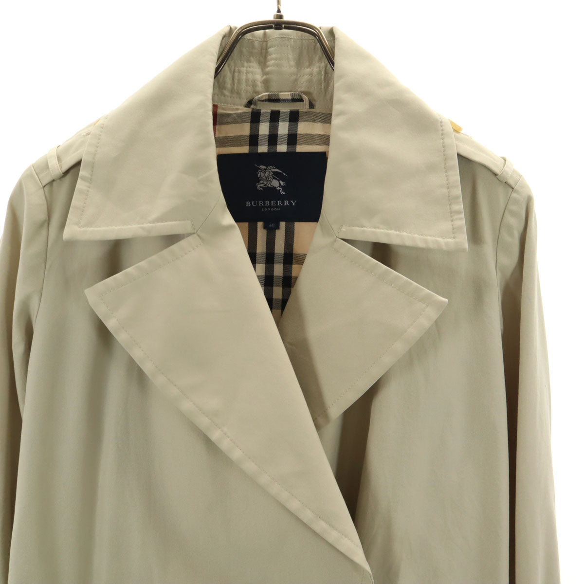 BURBERRY LONDON バーバリーロンドン トレンチコート 40 グレージュ 三陽商会 レディース