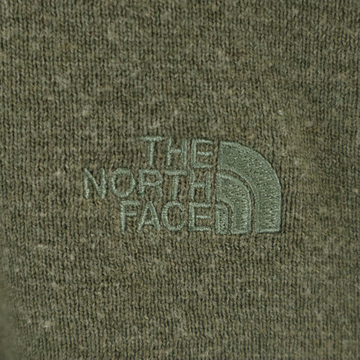 THE NORTH FACE ノースフェイス ウールブレンド 長袖 ハーフジップ セーター S カーキ AP3E アウトドア ニット メンズ
