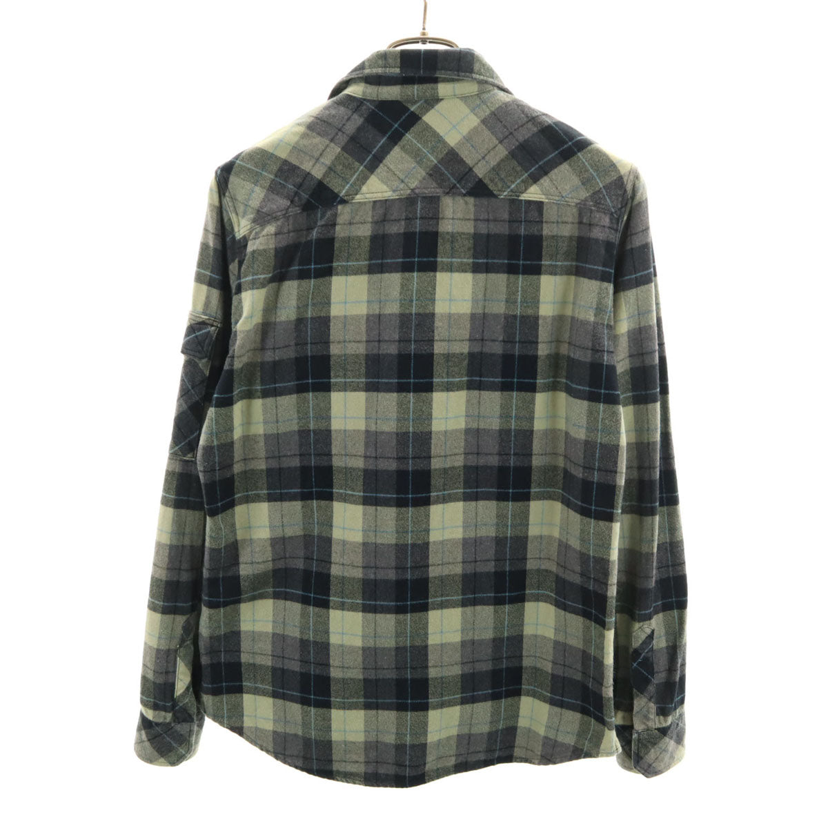 HYSTERIC GLAMOUR ヒステリックグラマー 日本製 チェック柄 長袖 シャツジャケット S グレー系 メンズ