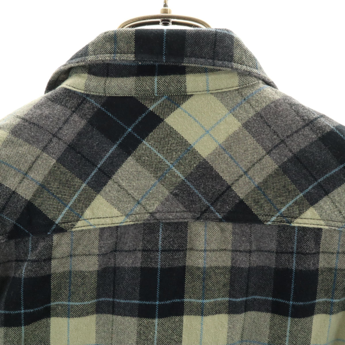 HYSTERIC GLAMOUR ヒステリックグラマー 日本製 チェック柄 長袖 シャツジャケット S グレー系 メンズ