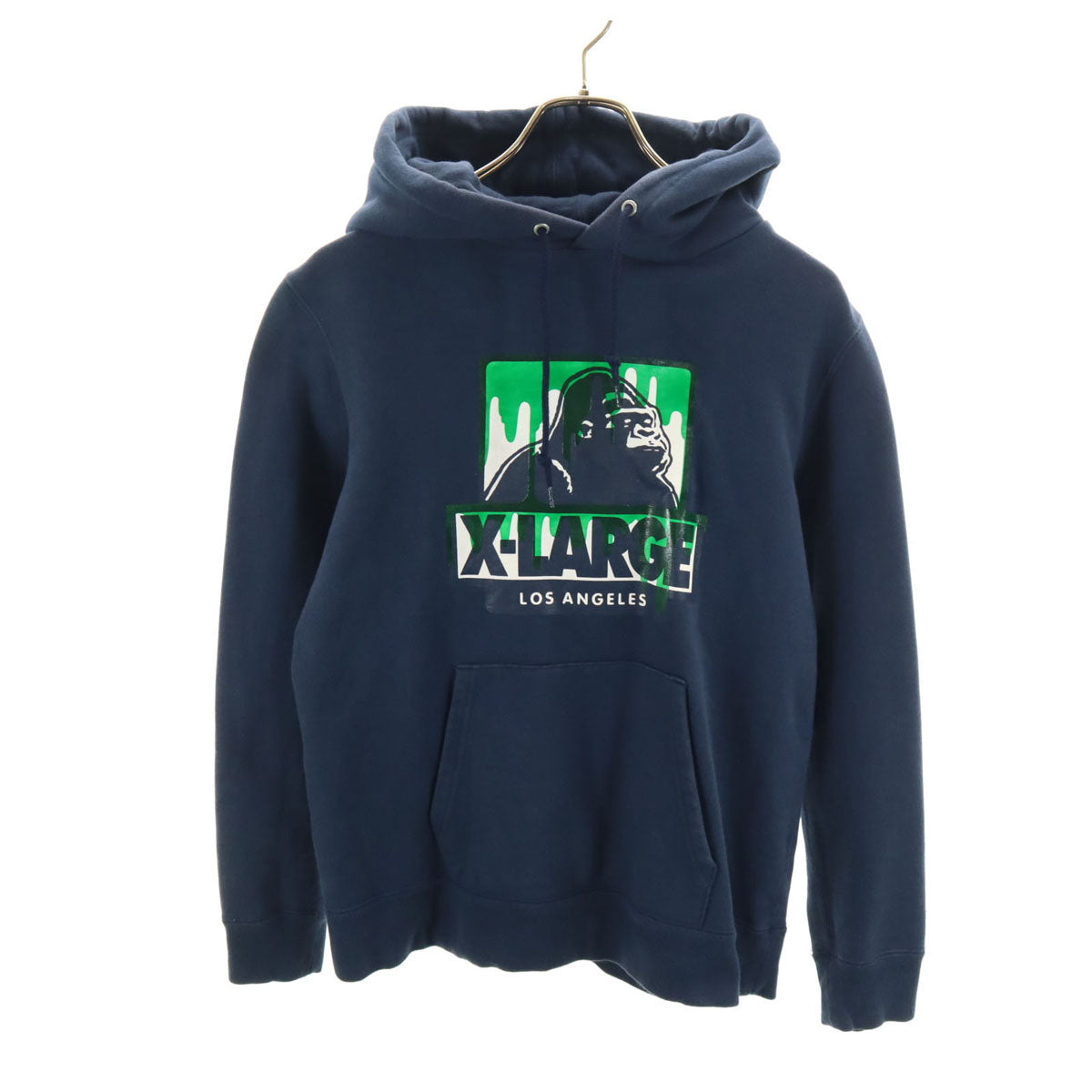 XLARGE エクストララージ 長袖 スウェットパーカー S ネイビー メンズ