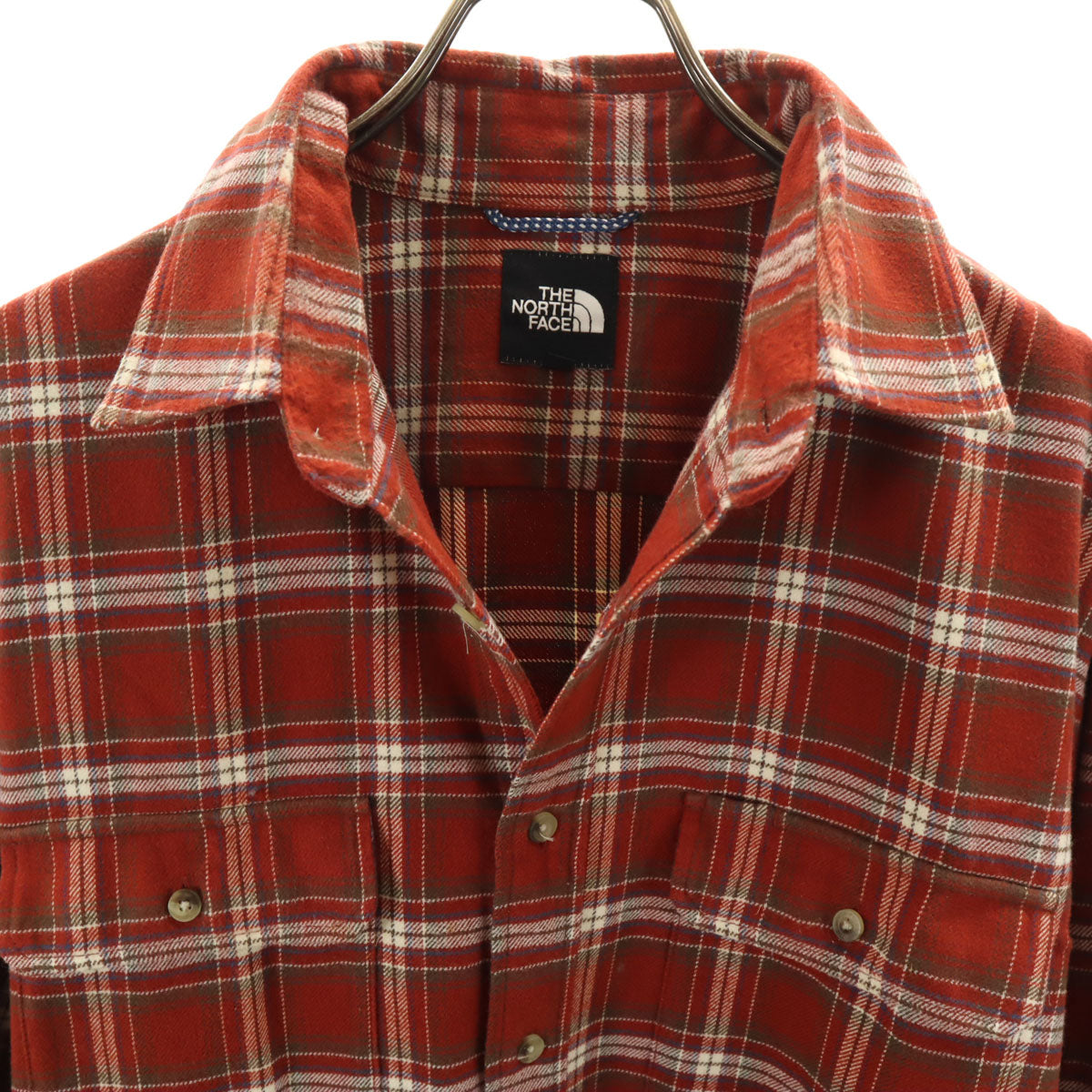 THE NORTH FACE ノースフェイス チェック柄 長袖 ネルシャツ XL レッドブラウン NT26929 アウトドア メンズ