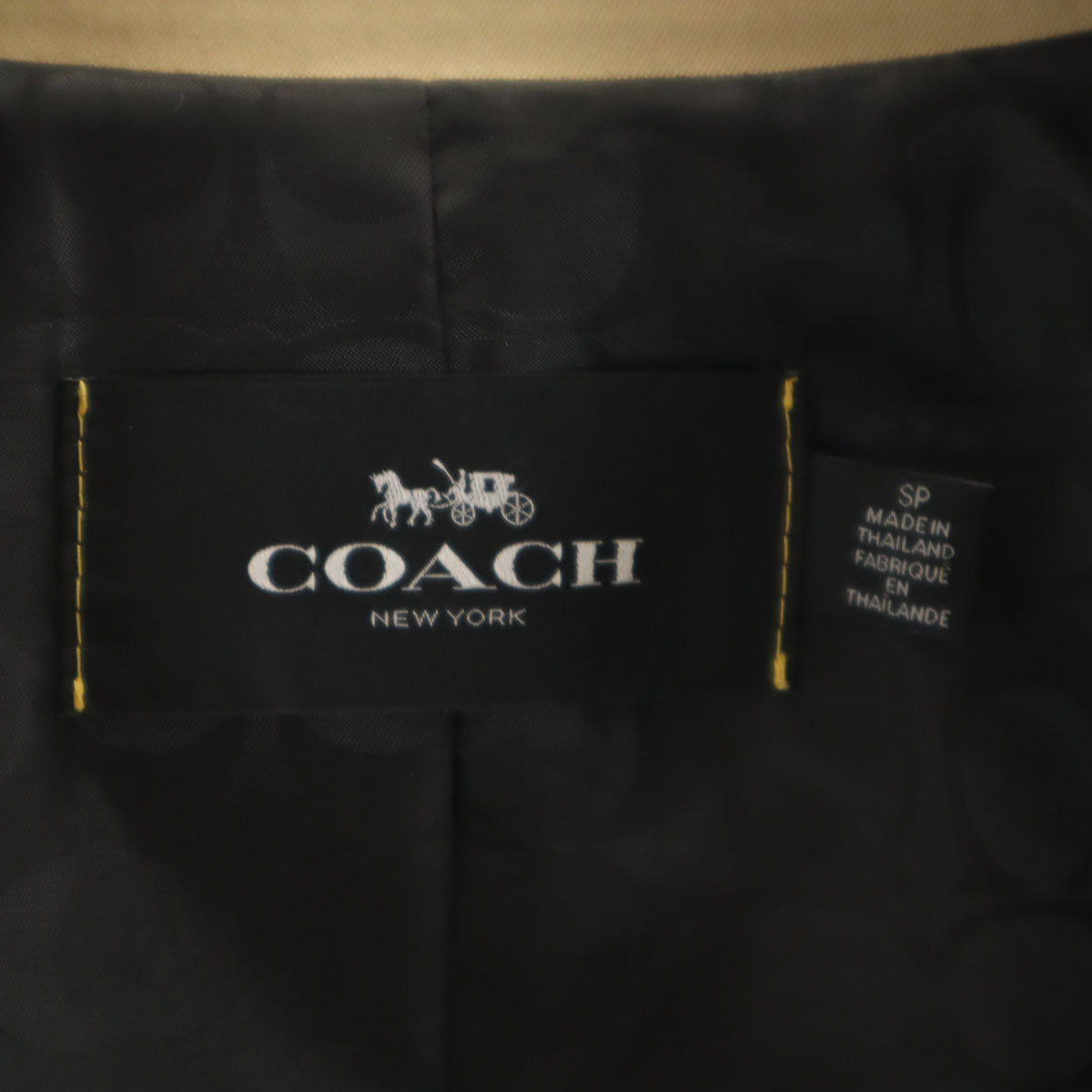 COACH コーチ トレンチコート S ベージュ F34025 レディース