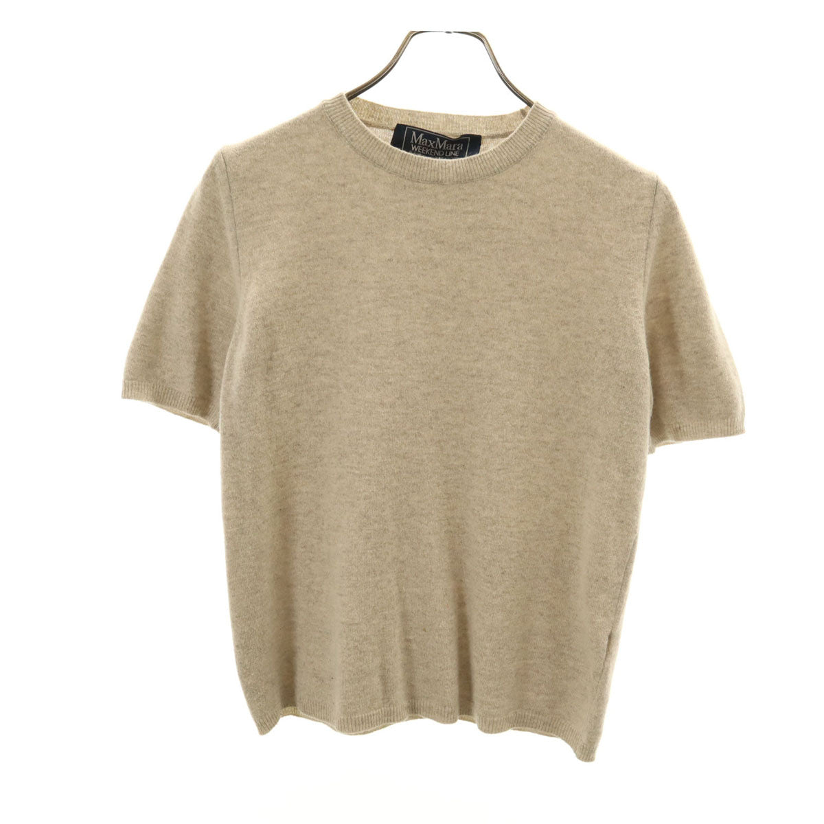 MAX MARA WEEK END LINE マックスマーラウィークエンドライン イタリア製 半袖 ニット M グレージュ セーター レディース