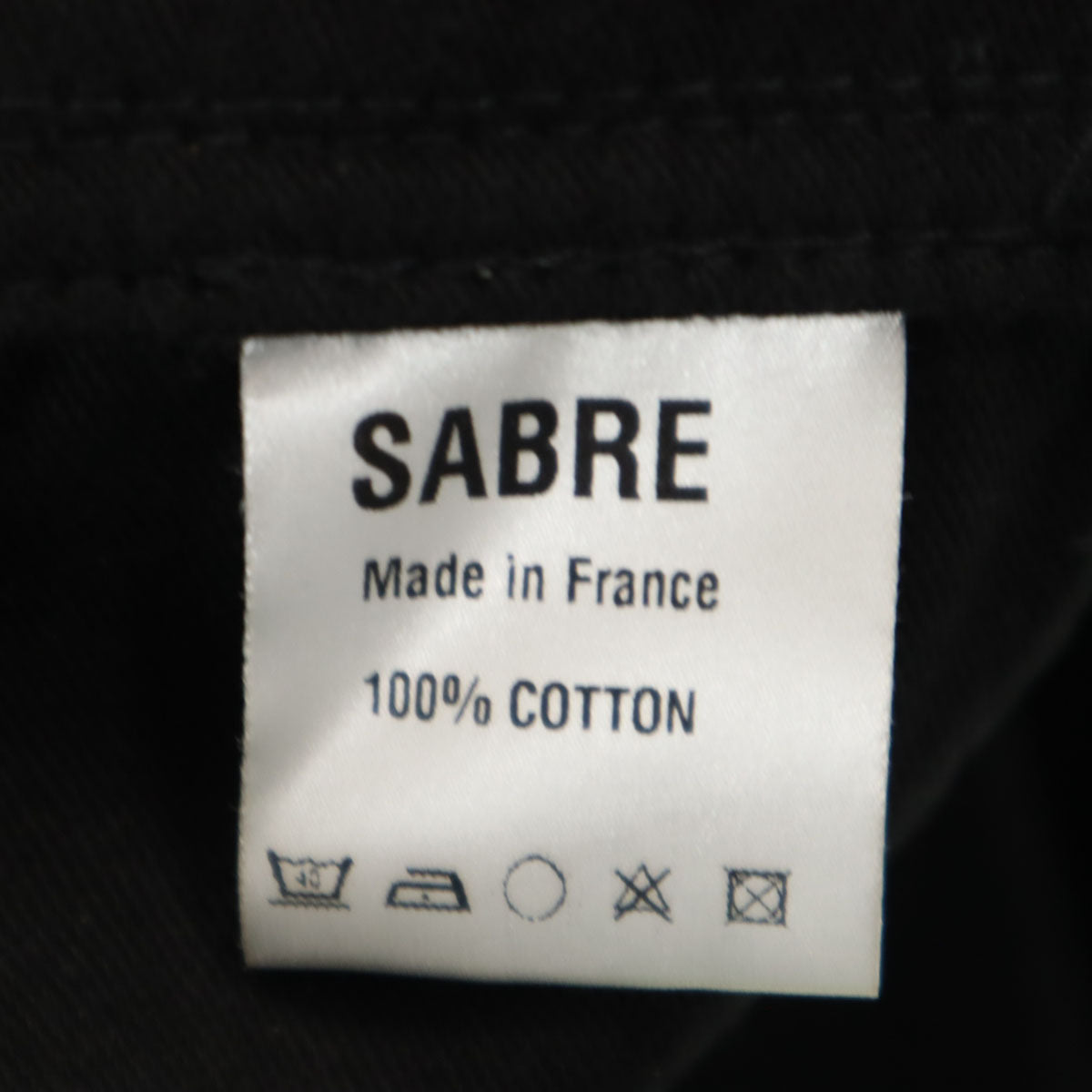 SABRE サブレ フランス製 モールスキン ジャケット 38 ブラック メンズ