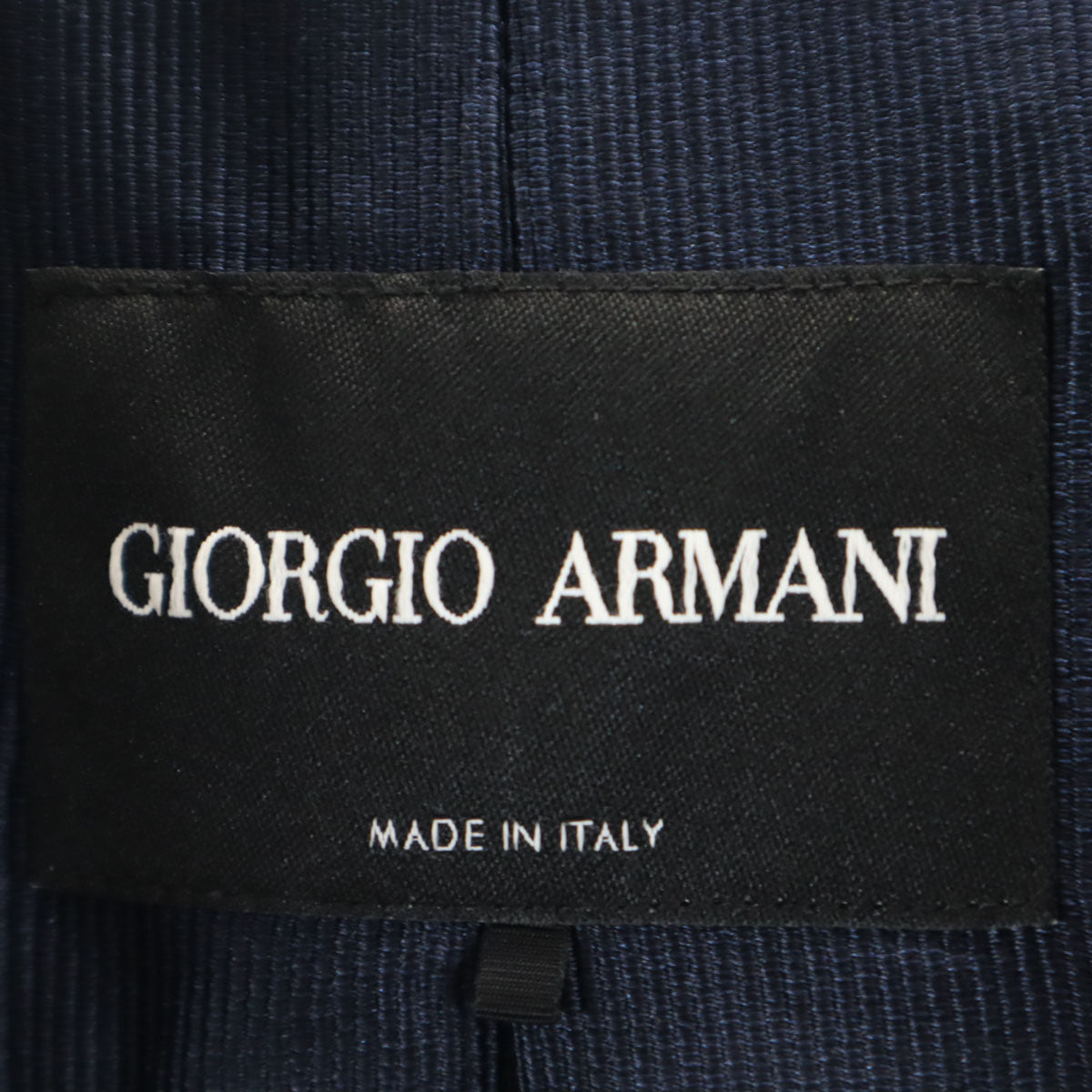 GIORGIO ARMANI ジョルジオアルマーニ イタリア製 シルク100％ ジャケット 38 ネイビー レディース
