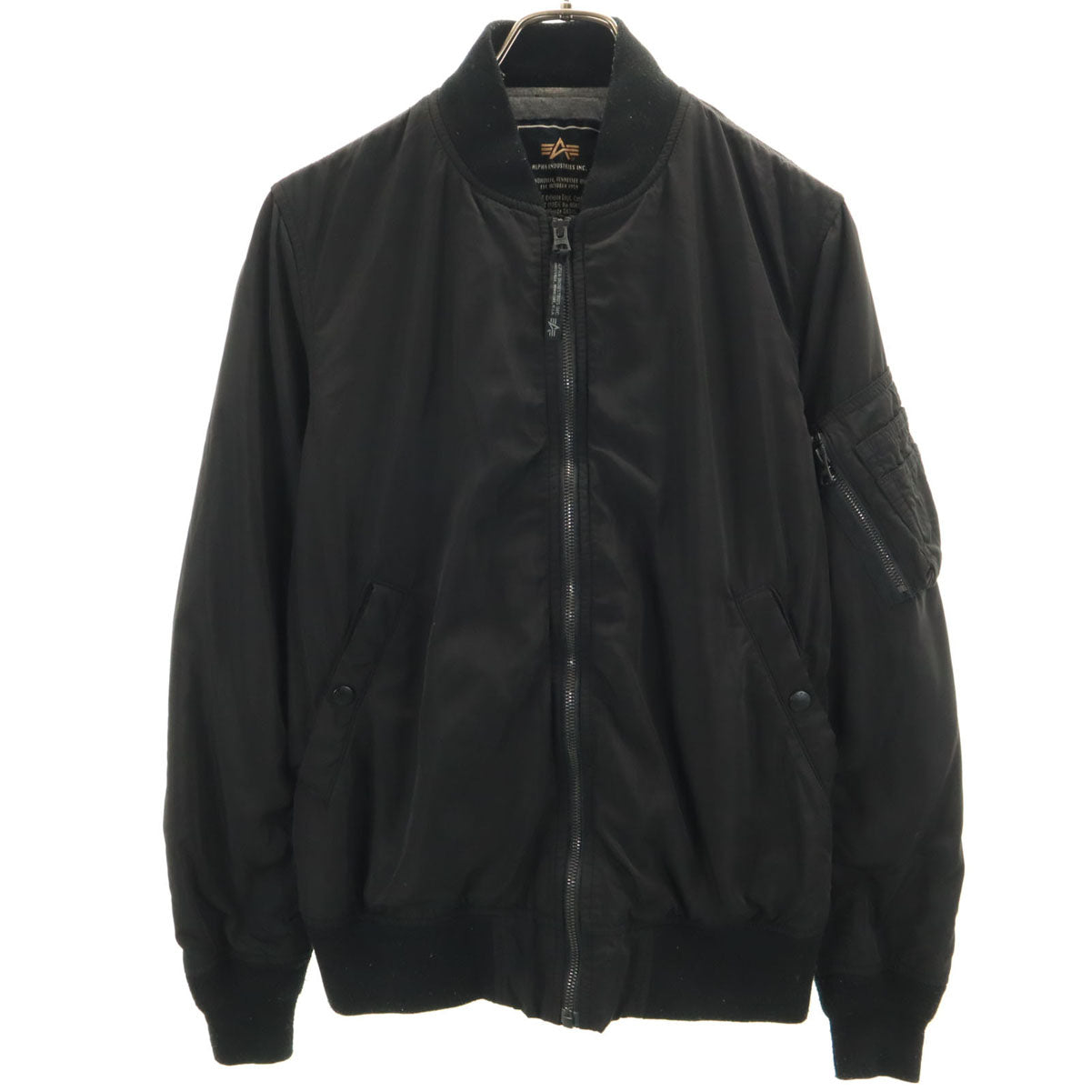 ALPHA INDUSTRIES INC アルファインダストリーズ MA-1 フライトジャケット M ブラック メンズ