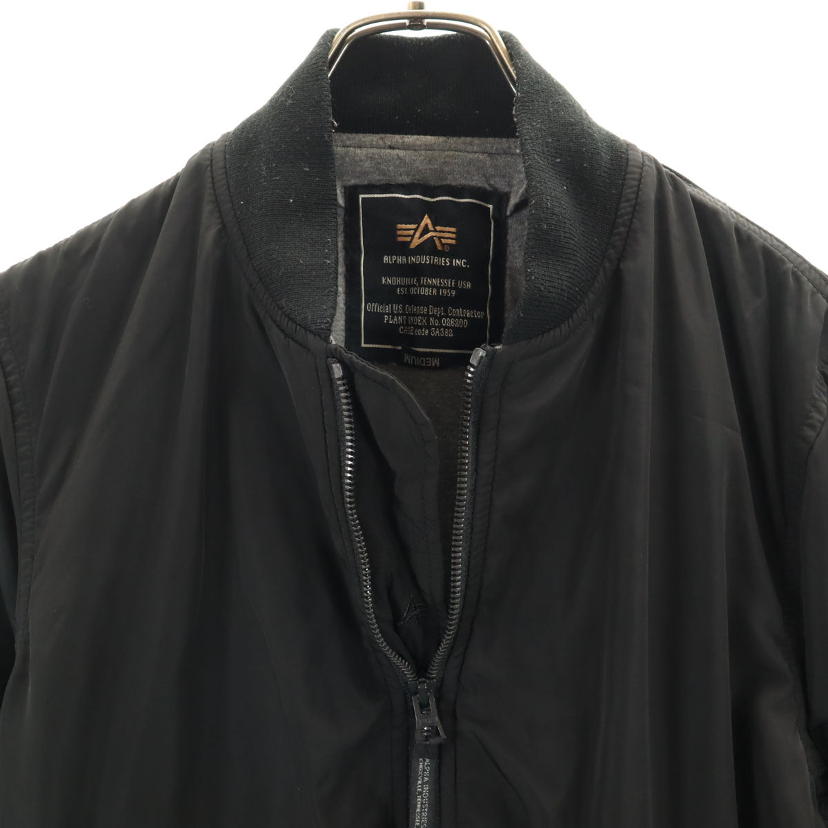 ALPHA INDUSTRIES INC アルファインダストリーズ MA-1 フライトジャケット M ブラック メンズ