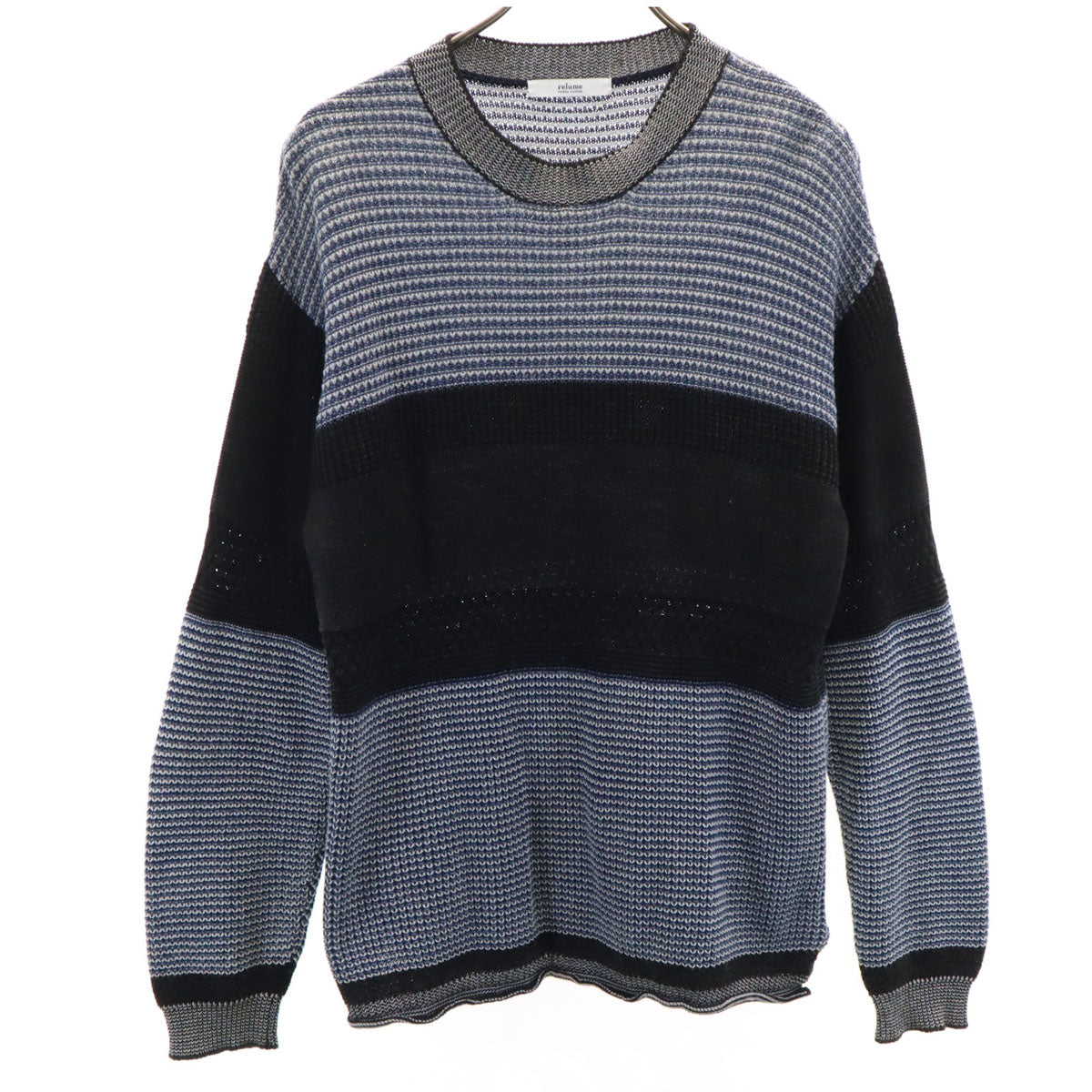 relume JOURNAL STANDARD レリューム ジャーナルスタンダード 長袖 ニット M ブラック セーター メンズ