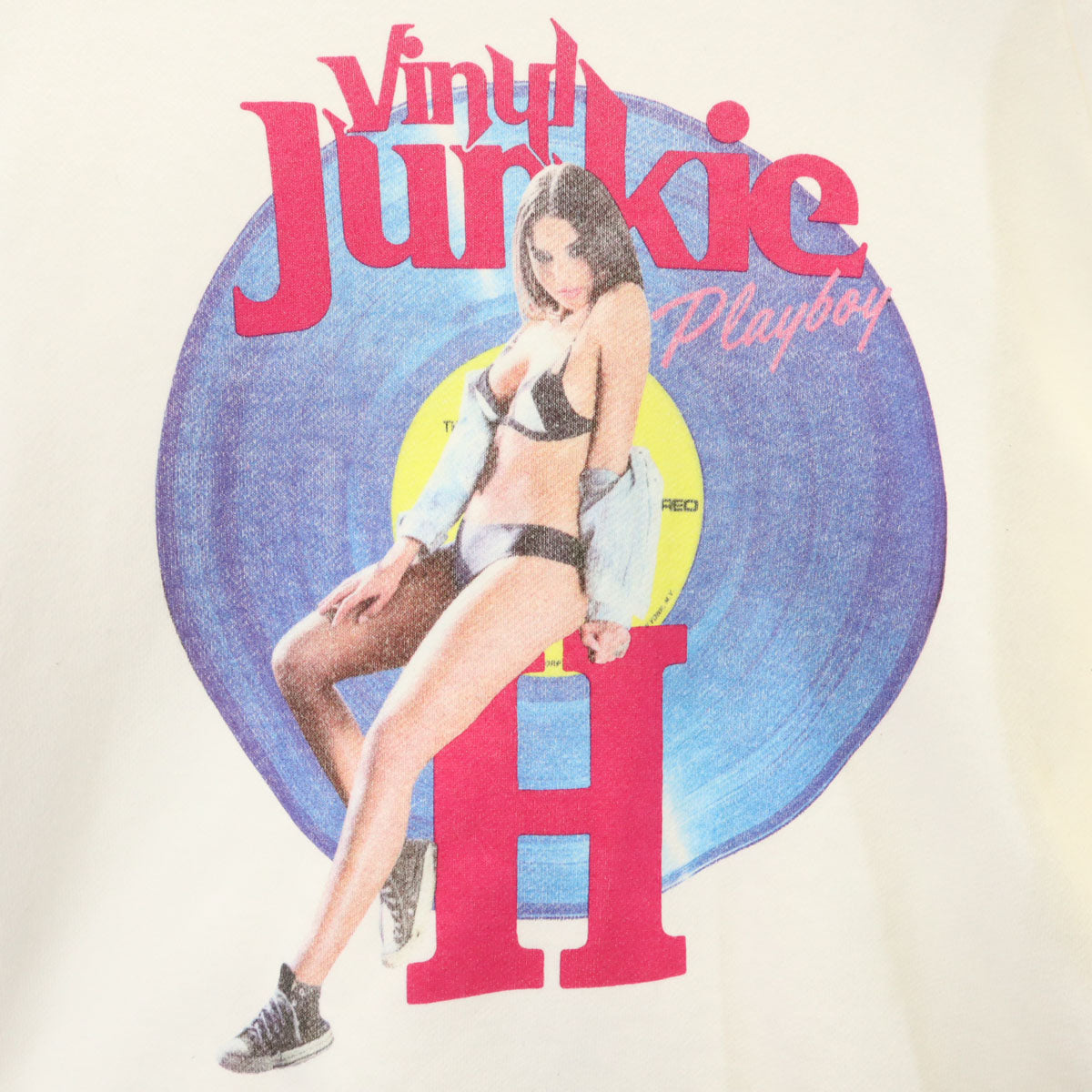 HYSTERIC GLAMOUR ヒステリックグラマー PLAYBOY プレイボーイ コラボ 長袖 スウェット トレーナー M ホワイト メンズ