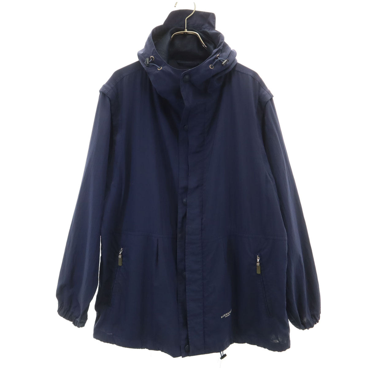 BURBERRY LONDON バーバリーロンドン 日本製 2WAY ナイロンジャケット L ネイビー 三陽商会 ポケッタブル メンズ
