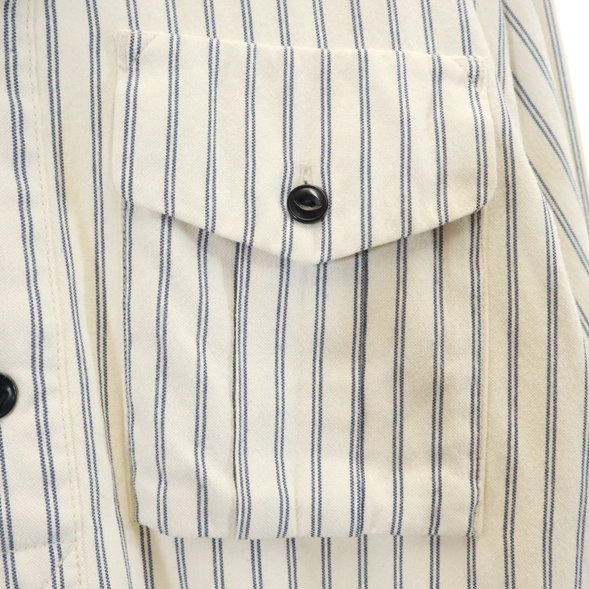 snowpeak スノーピーク TAKIBI 焚 ストライプ柄 長袖 シャツワンピース M ホワイト アウトドア レディース