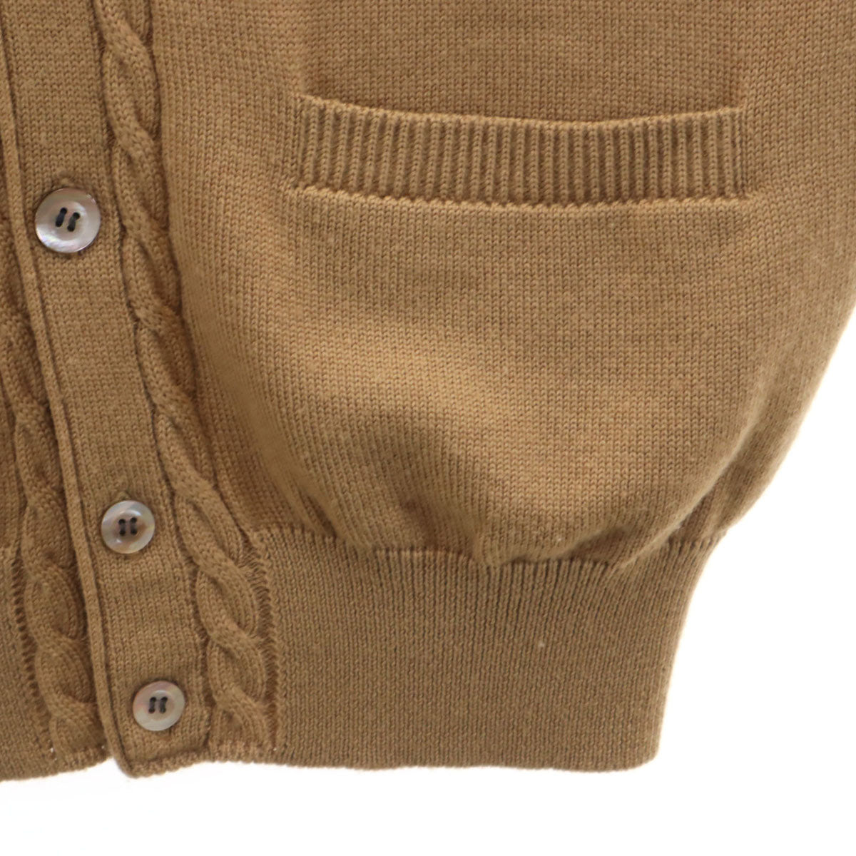 YVES SAINT LAURENT イヴサンローラン 90s オールド 長袖 Vネック ニットカーディガン M ブラウン レディース