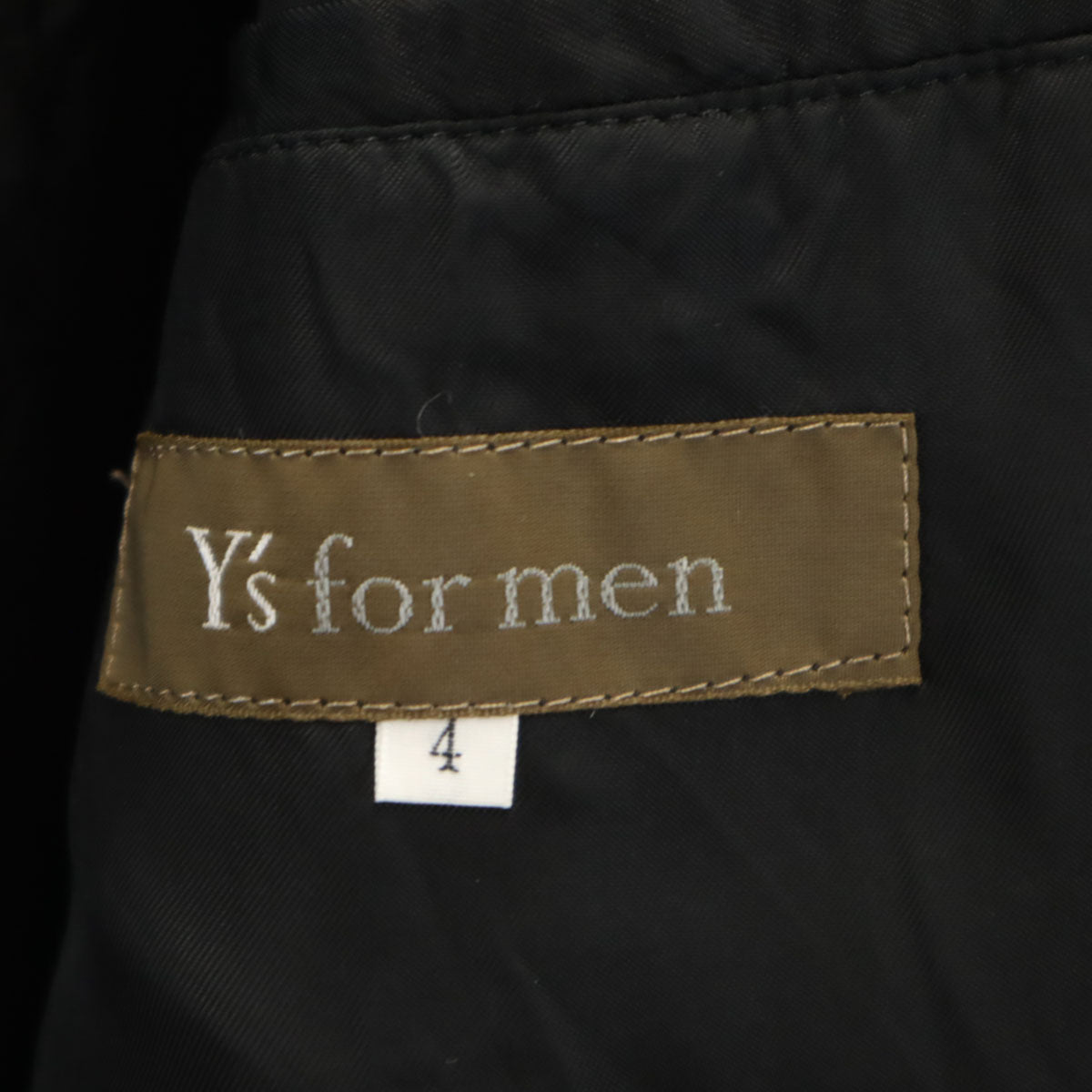 Y’s for men ワイズフォーメン 日本製 ハウンドトゥース柄 トレンチコート 4 チャコールグレー ヨウジヤマモト 千鳥格子 メンズ