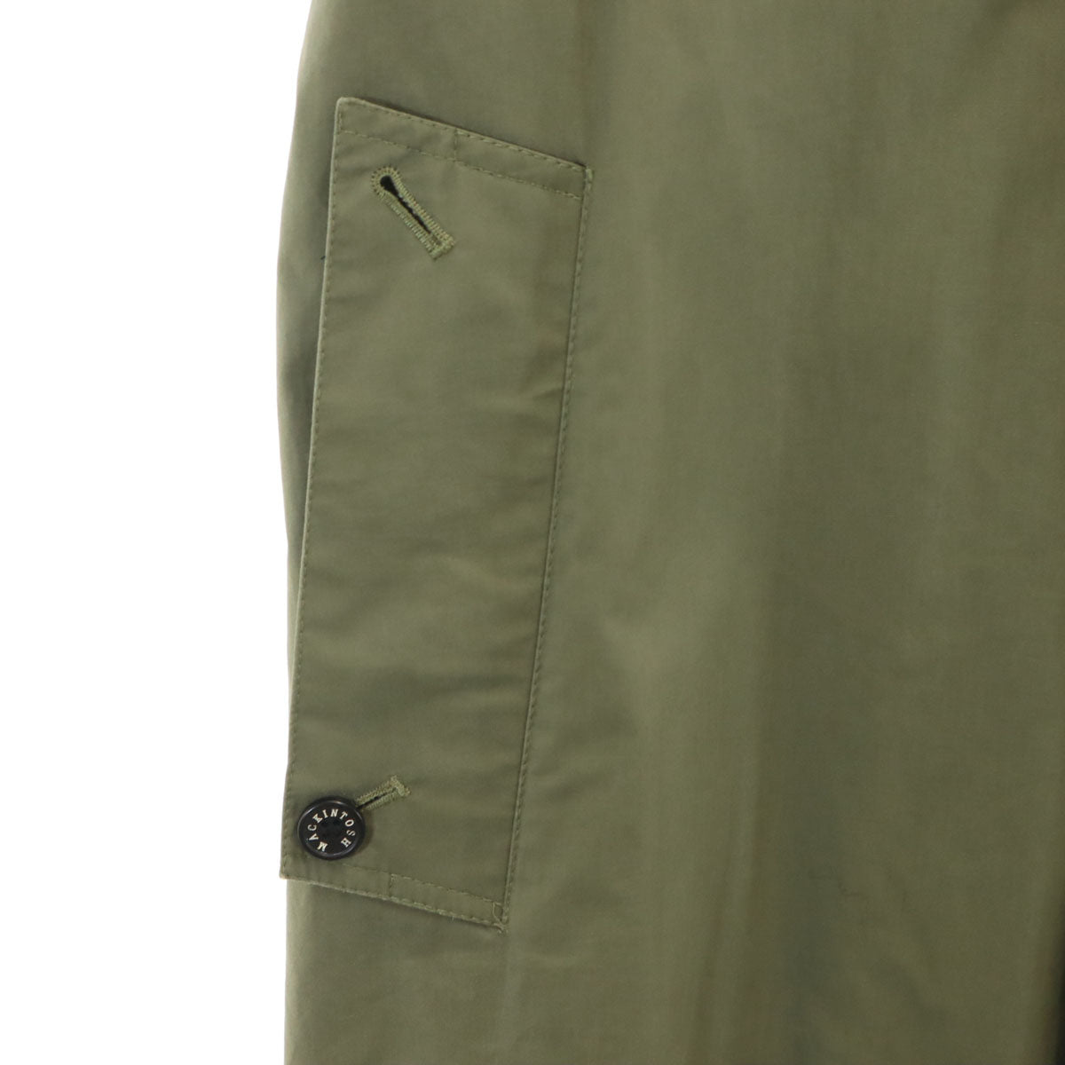 Mackintosh マッキントッシュ スコットランド製 ステンカラーコート 38 オリーブ系 スプリング レディース