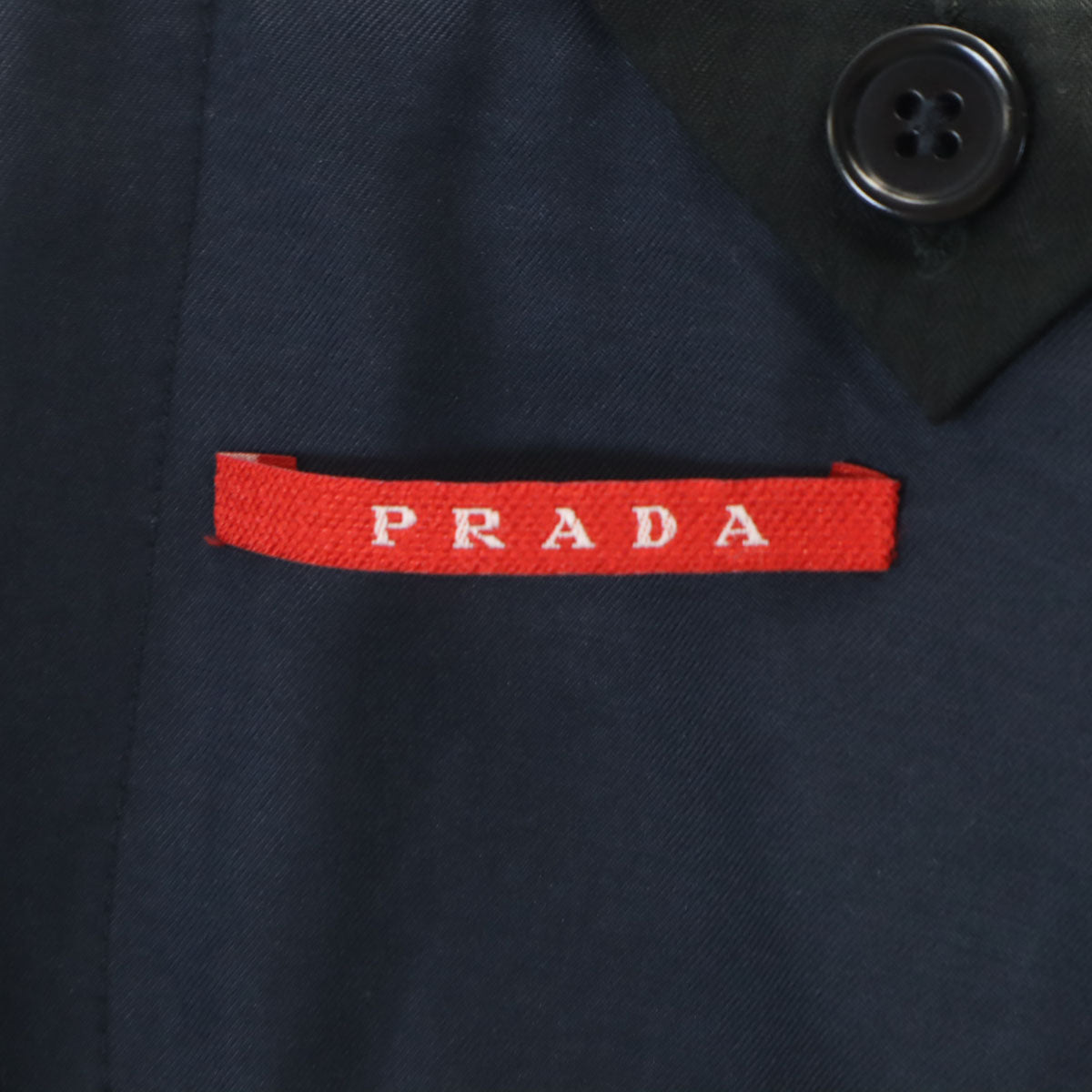 PRADA プラダ ハンガリー製 テーラードジャケット 46 ネイビー メンズ