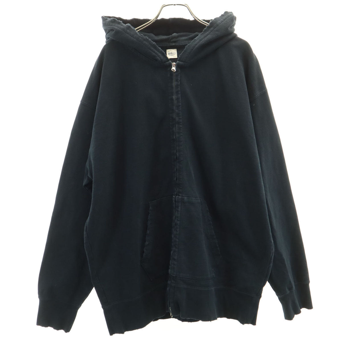 Ron Herman ロンハーマン 日本製 長袖 ヴィンテージ加工 スウェット ジップパーカー XL ブラック メンズ