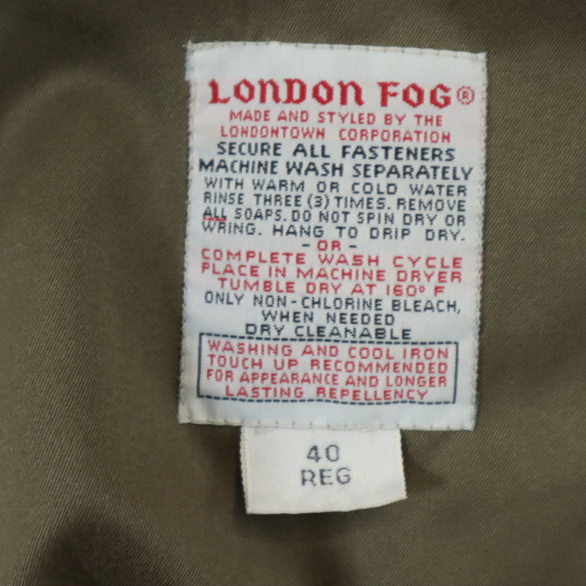 LONDON FOG ロンドンフォグ 80s ヴィンテージ トレンチコート 40 カーキ系 メンズ