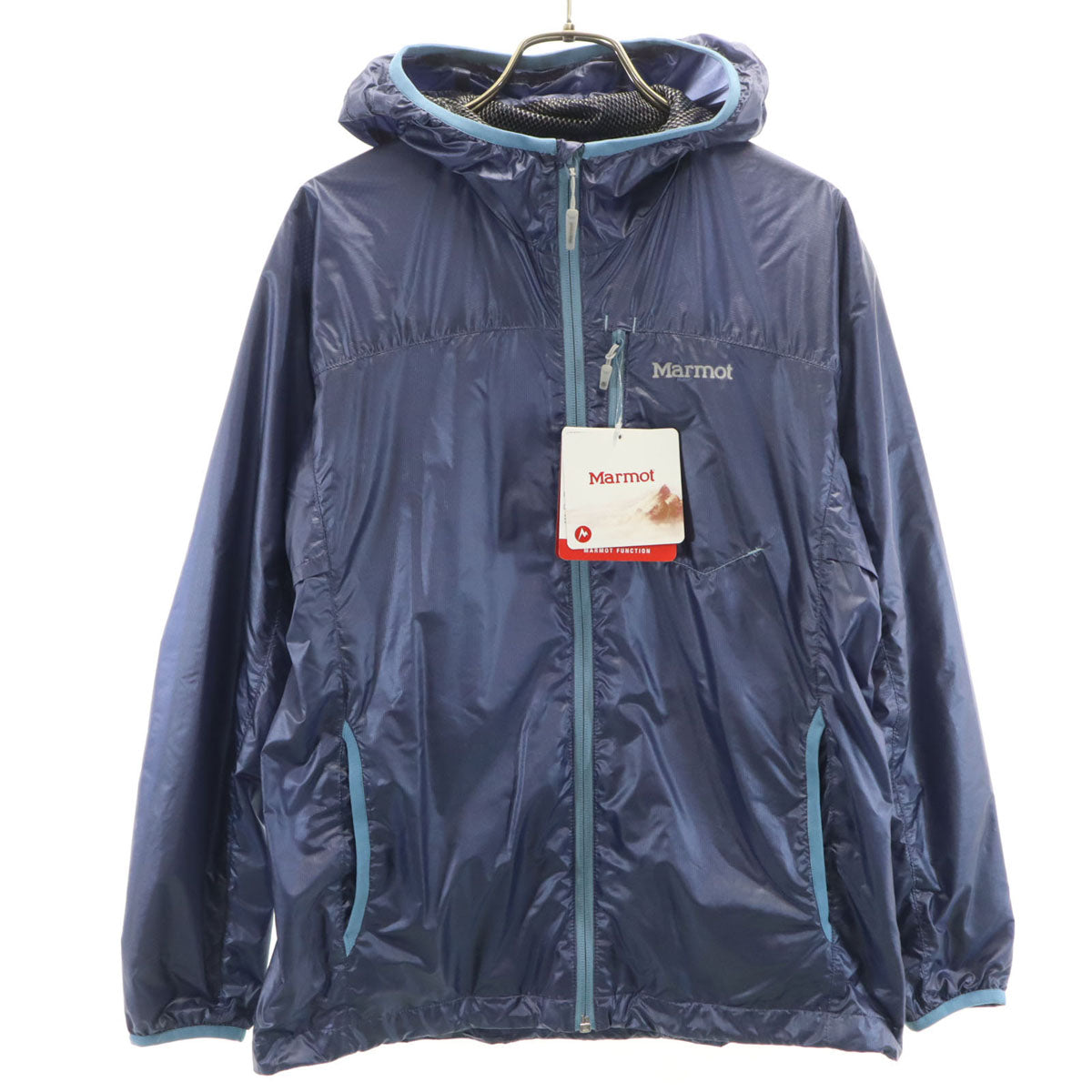 未使用 MARMOT マーモット 長袖 パーカー M ネイビー系 アウトドア レディース
