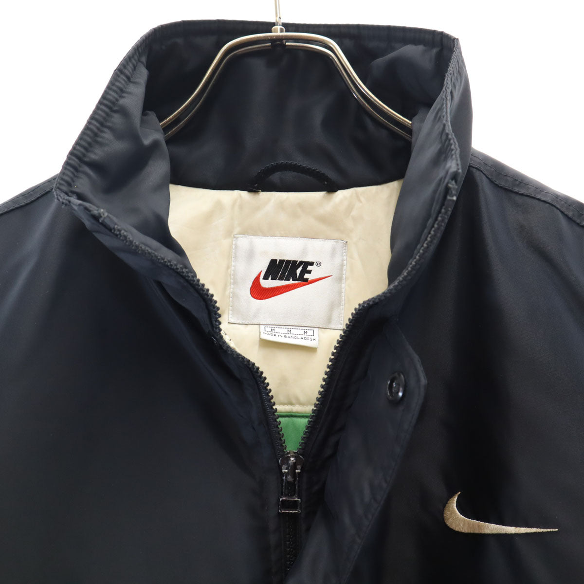 NIKE ナイキ 90s 00s オールド 白タグ ダウンコート M ブラック スウォッシュ メンズ