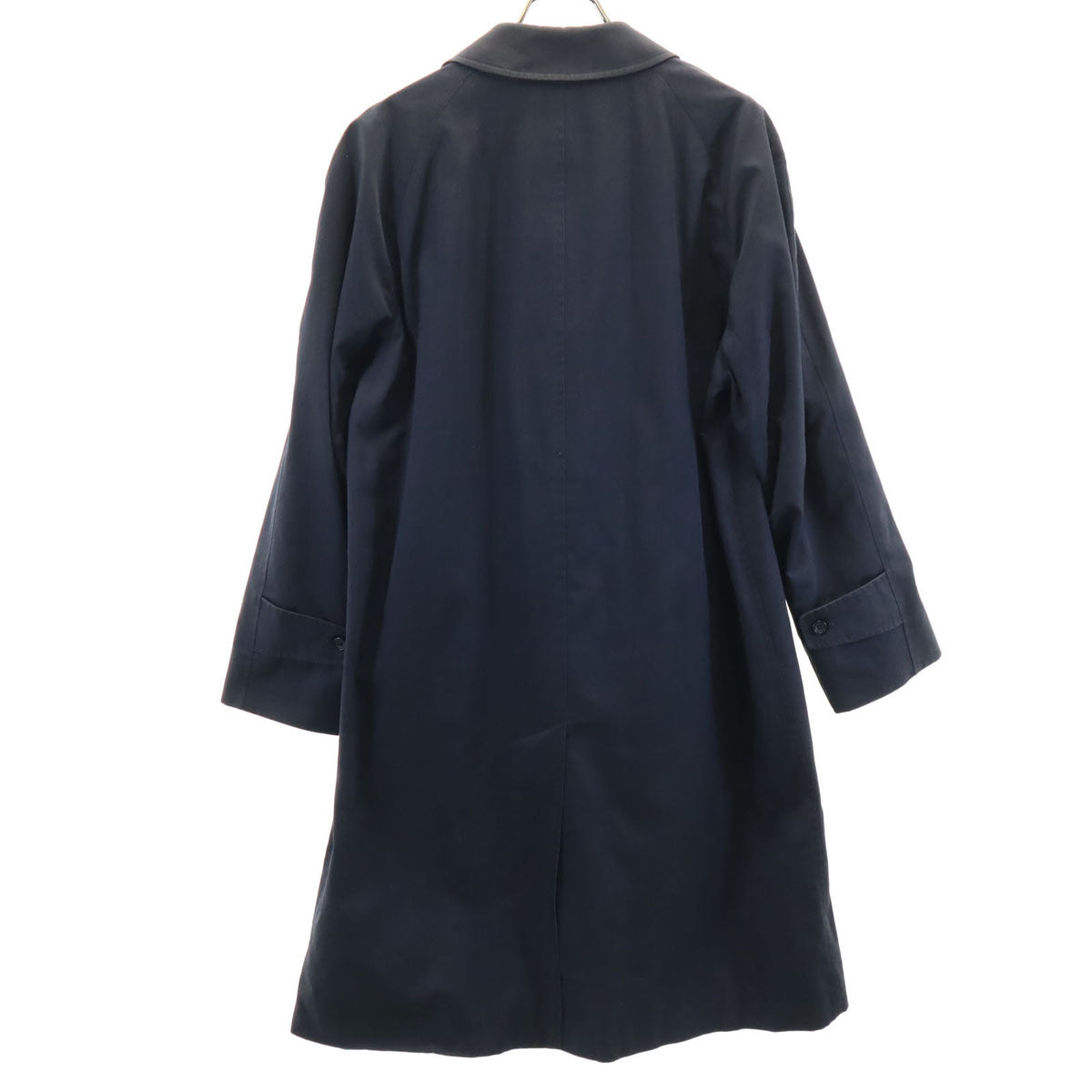 Aquascutum アクアスキュータム 80s ヴィンテージ ステンカラーコート ネイビー メンズ
