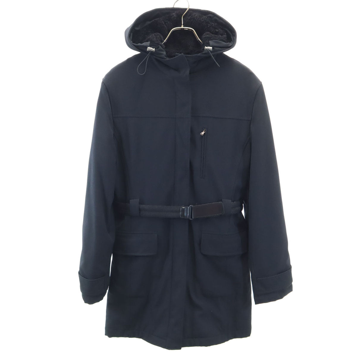 xpensive! イタリア製 裏地ボア コート 44 ブラック レディース