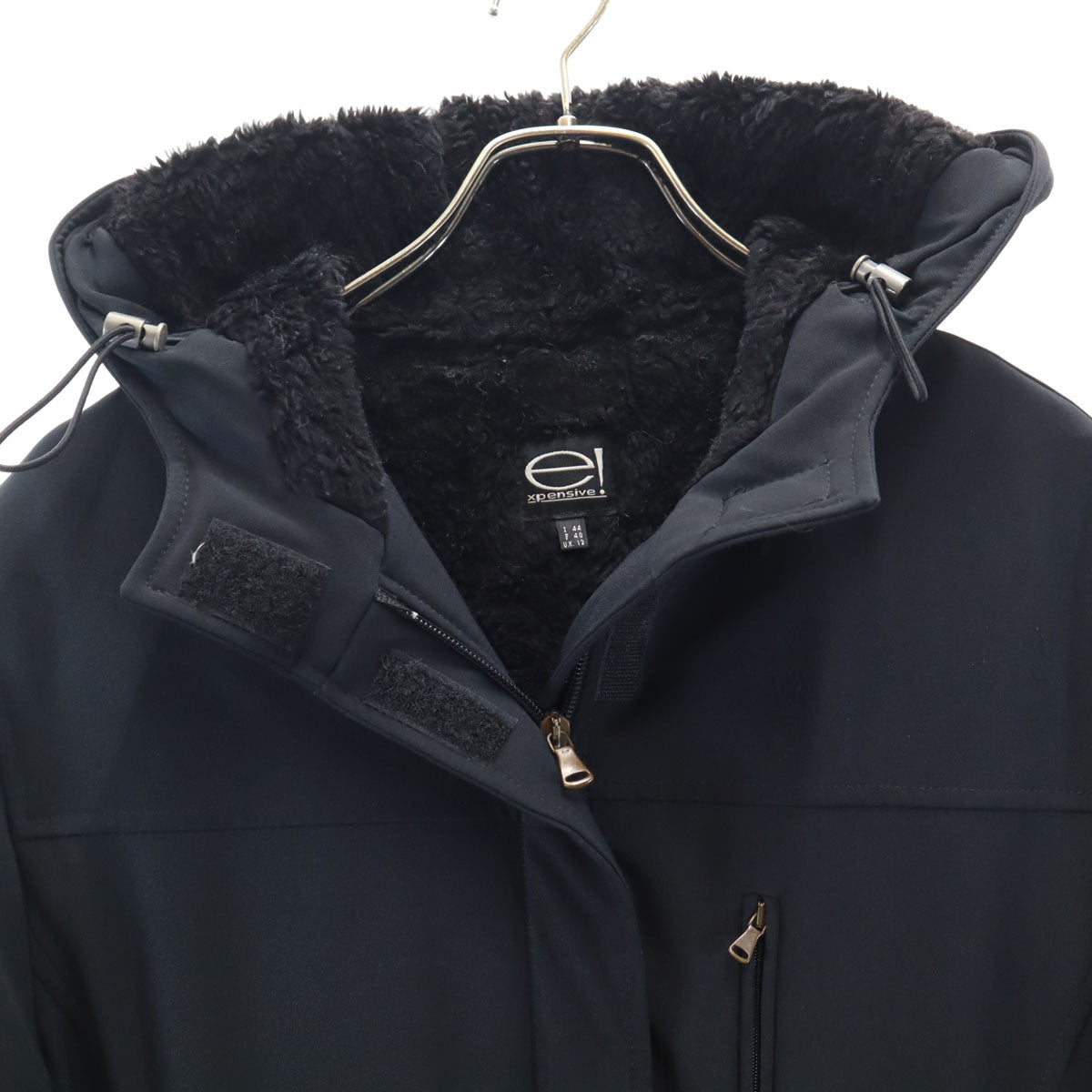 xpensive! イタリア製 裏地ボア コート 44 ブラック レディース