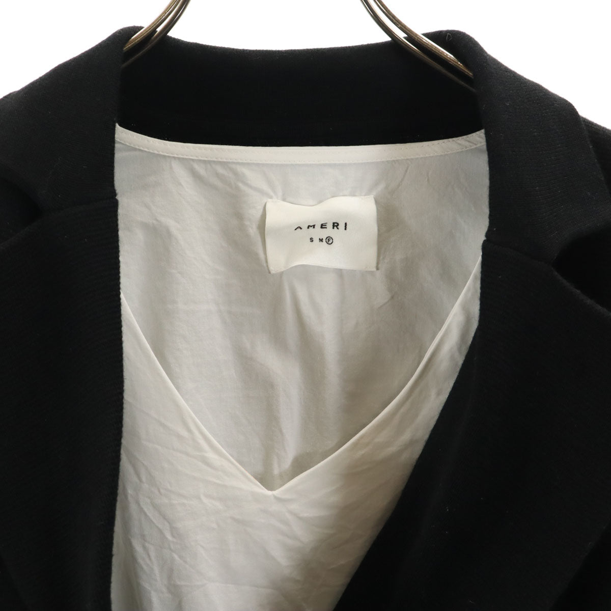 AMERI UNDRESSED アメリ 長袖 ニットレイヤード シャツ F ホワイト プルオーバー レディース