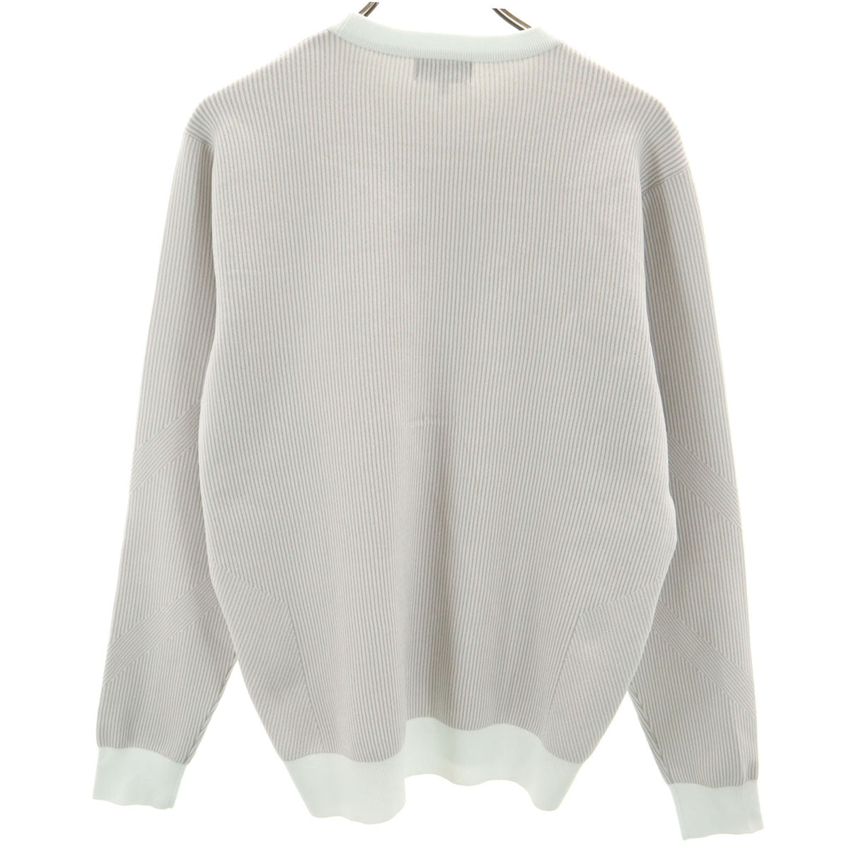 LANVIN SPORT ランバンスポール ストライプ柄 長袖 ニット 40 グレー メンズ