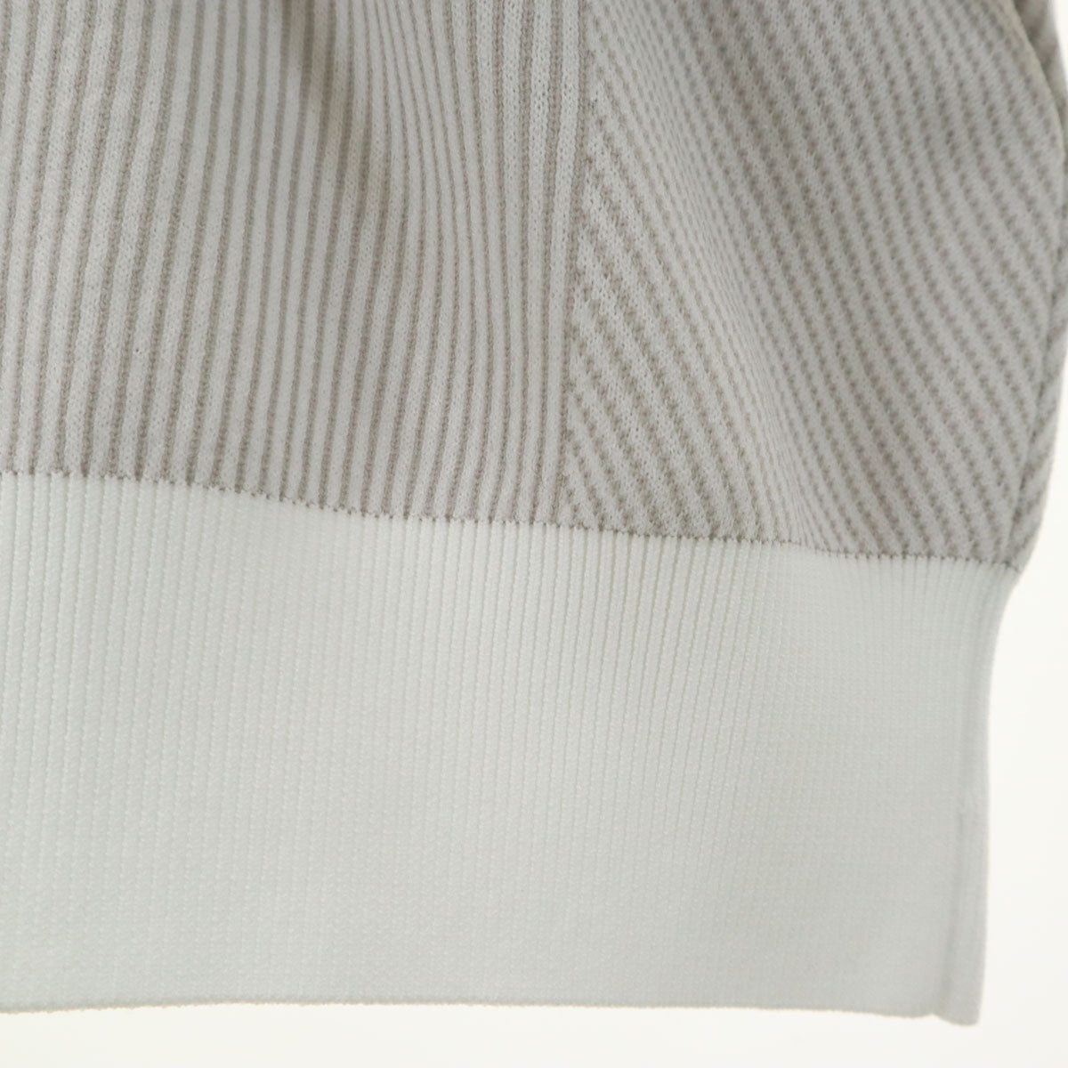 LANVIN SPORT ランバンスポール ストライプ柄 長袖 ニット 40 グレー メンズ