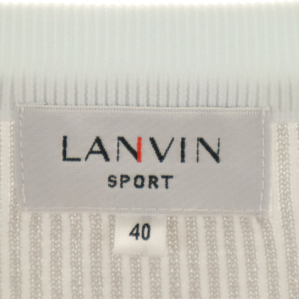 LANVIN SPORT ランバンスポール ストライプ柄 長袖 ニット 40 グレー メンズ