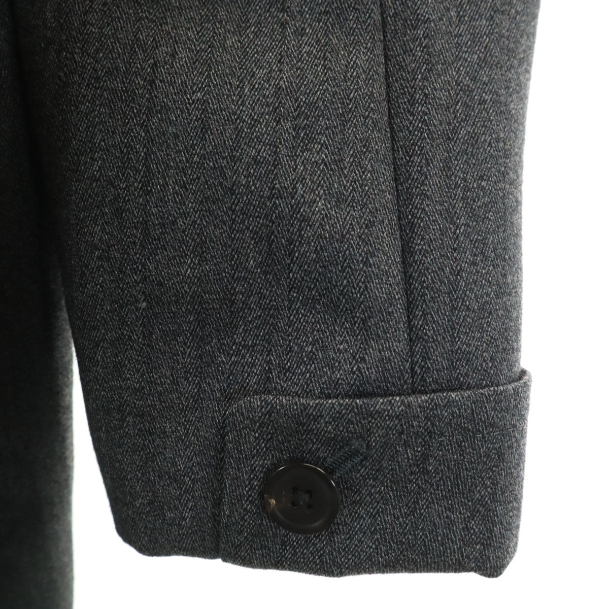 Paul Smith ポールスミス 日本製 ヘリンボーン チェスターコート M チャコールグレー メンズ