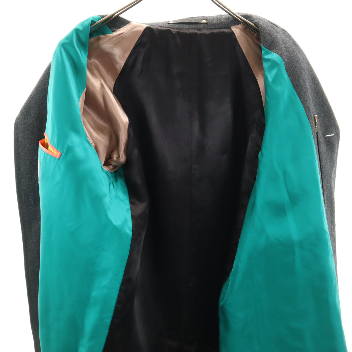 Paul Smith ポールスミス 日本製 ヘリンボーン チェスターコート M チャコールグレー メンズ