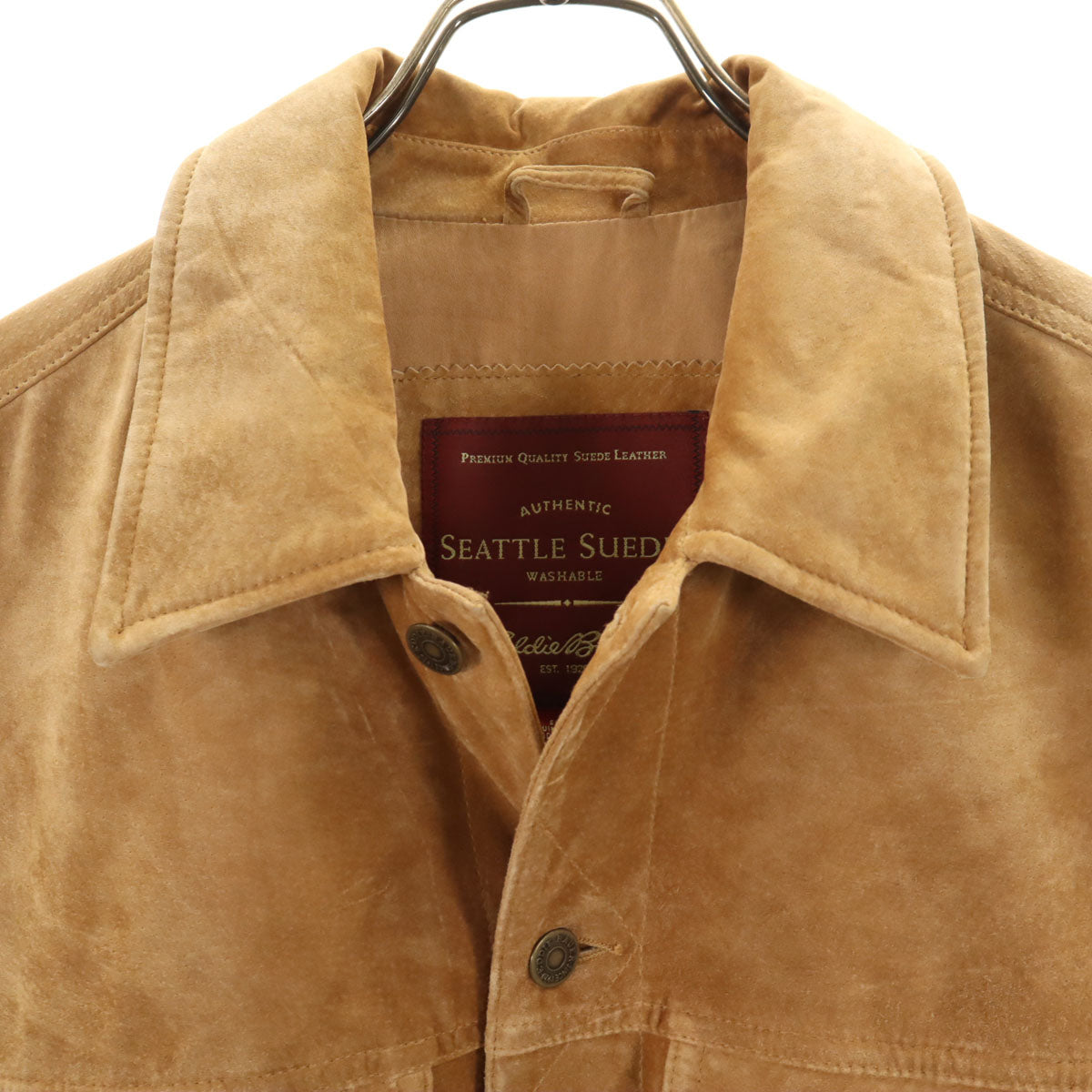 Eddie Bauer エディーバウアー スエード レザージャケット M ベージュ メンズ