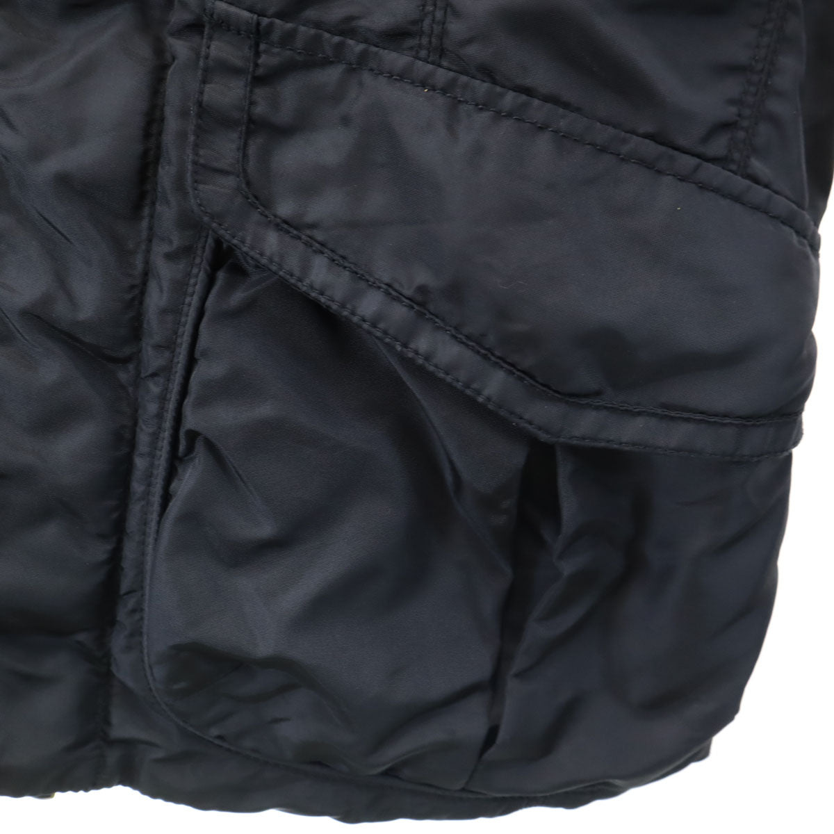 PEUTEREY ピューテリー ダブルジップ ナイロンジャケット 48 ブラック フーディー メンズ