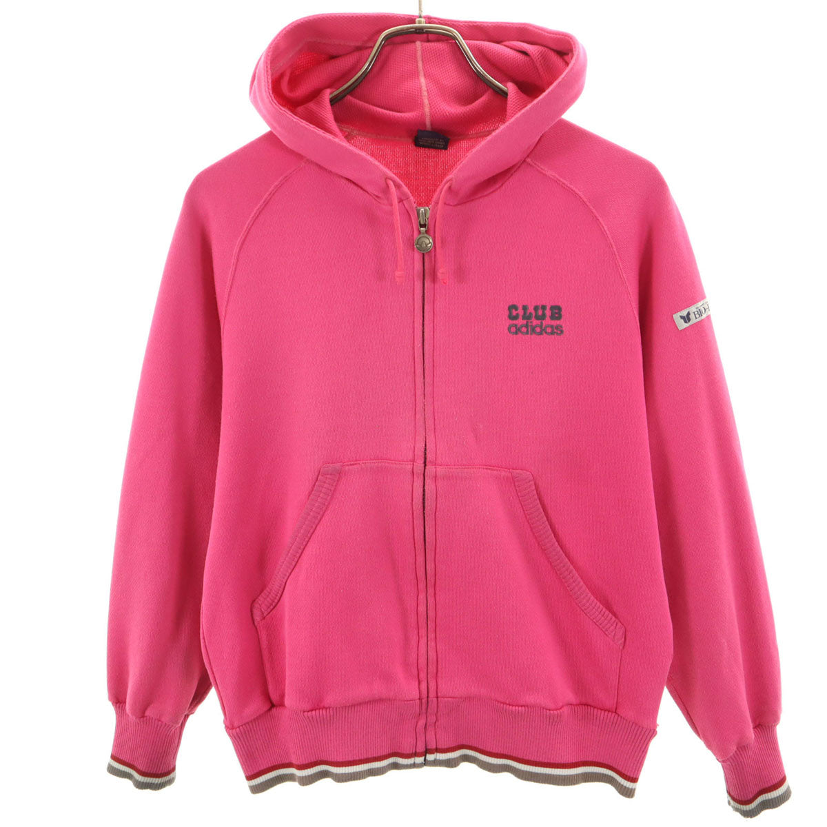 CLUBadidas クラブアディダス 70s 80s デサント製 ヴィンテージ ジップパーカー ピンク系 レディース
