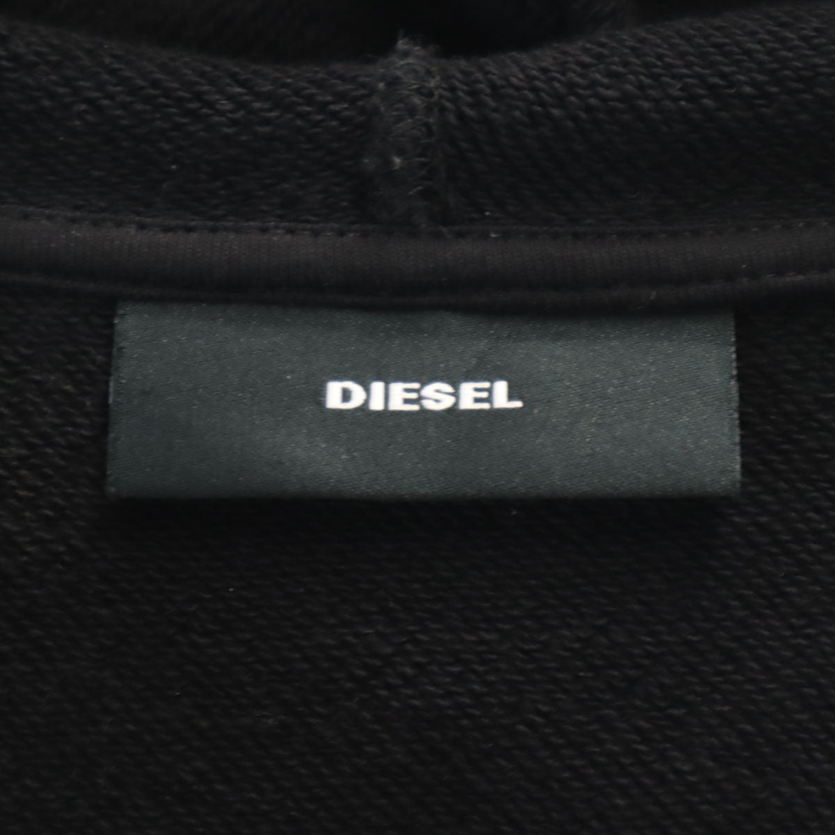 DIESEL ディーゼル 長袖 アンクル丈 ハーフジップ スウェットパーカー XXS ブラック レディース