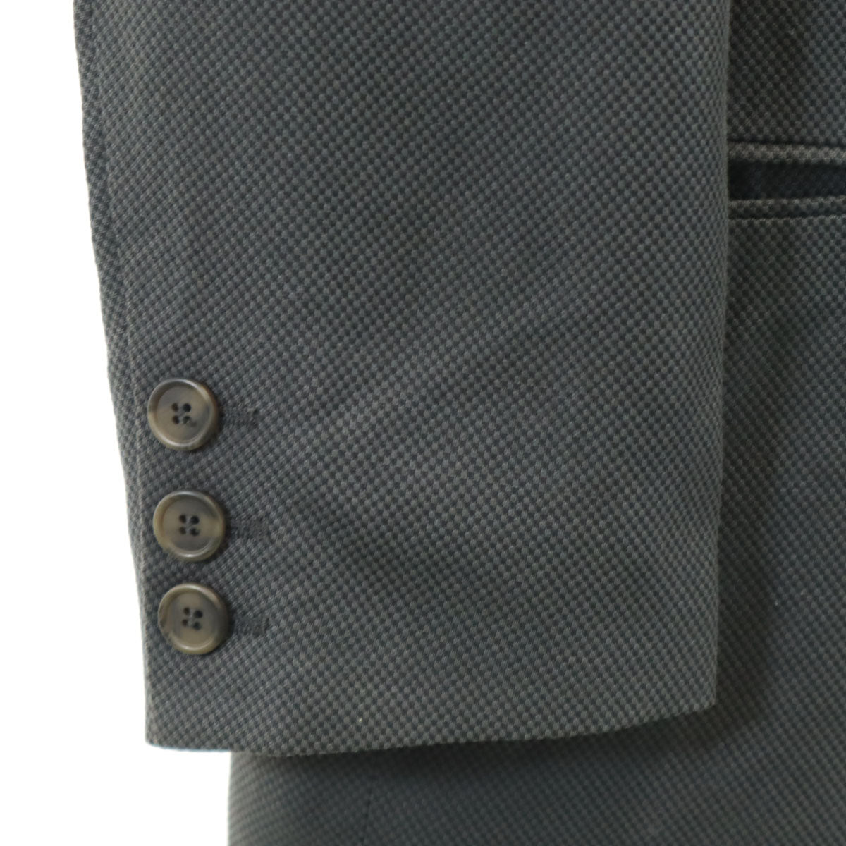 GIORGIO ARMANI LE COLLEZIONI ジョルジオアルマーニ コレッツォーニ 90s イタリア製 オールド 総柄 テーラードジャケット 48 チャコールグレー メンズ