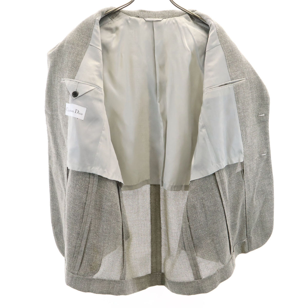 Christian Dior クリスチャンディオール 90s 日本製 オールド テーラードジャケット S グレー メンズ
