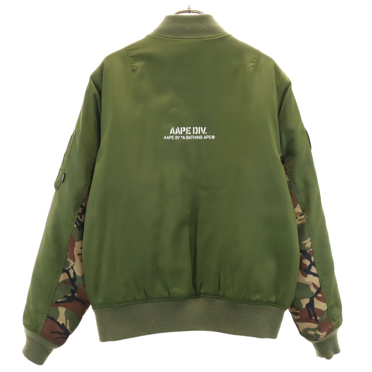 Aape BY A BATHING APE エーエイプバイアベイシングエイプ MA-1 フライトジャケット M カーキ 中綿 メンズ