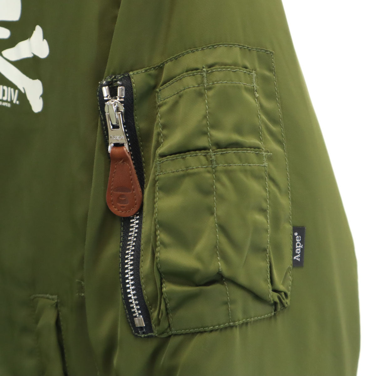 Aape BY A BATHING APE エーエイプバイアベイシングエイプ MA-1 フライトジャケット M カーキ 中綿 メンズ