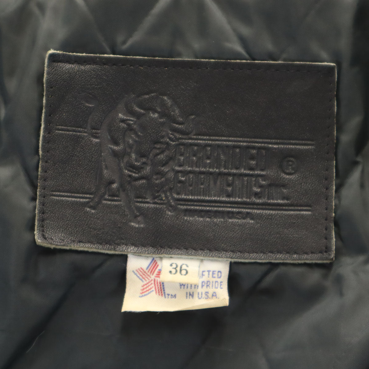 BRANDED GARMENTS ブランデッドガーメンツ 80s USA製 ヴィンテージ 本革レザー ダブルライダースジャケット 36 ブラック メンズ