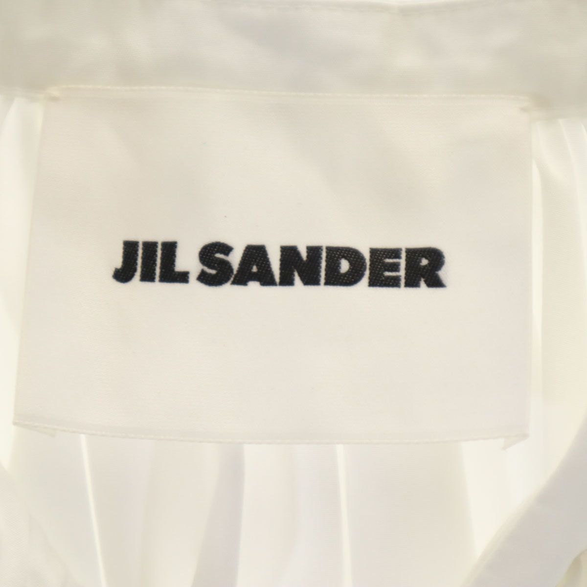 JIL SANDER ジルサンダー イタリア製 長袖 ギャザー ブラウス 34 ホワイト シャツ レディース